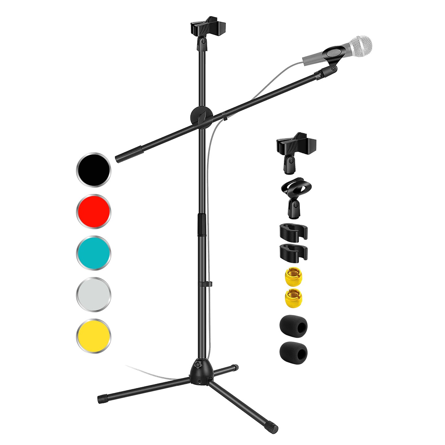 5Core Tripod Mic Stand Heavy Duty Adjustable Floor Microphone Boom Arm Pedestal Para Microfono - MS DBL