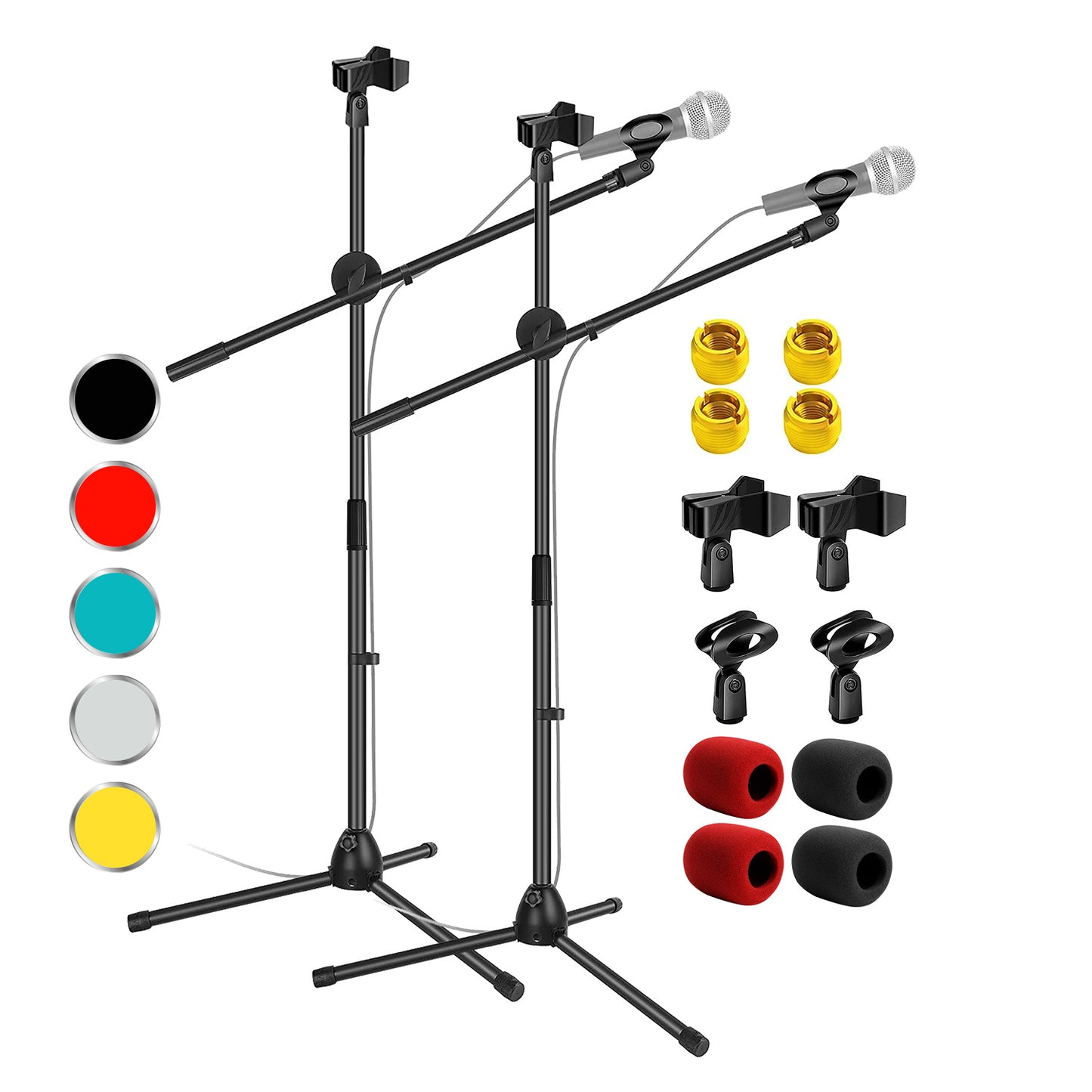 5Core Tripod Mic Stand Heavy Duty Adjustable Floor Microphone Boom Arm Pedestal Para Microfono - MS DBL