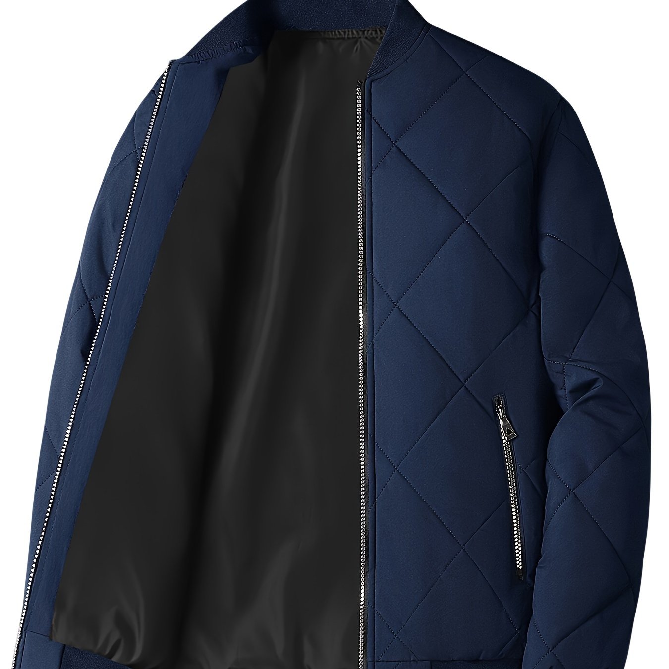 Men's Regular Fit Solid Color Sherpa Lined Varsity Jacket, Casual Fleece Lined Baseball Jacket Coat for Winter Autumn