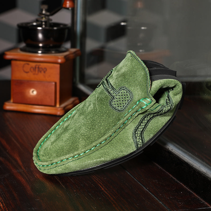 Men's Casual Loafers, Upper, PU Lining, Rubber Sole, Fabric Insole, Round Toe Slip-On Shoes for All Seasons, Dressy Shoes