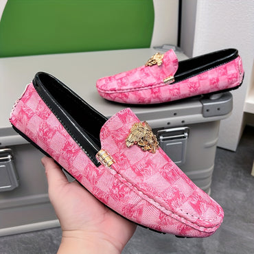 Men's Trendy Solid Color Slip On Bit Loafer Shoes, Comfy Non Slip Casual Durable Rubber Sole Lightweight Walking Shoes, Men's Footwear