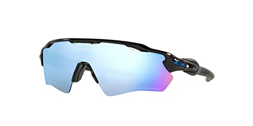 Oakley Youth OJ9001 Radar Ev XS Path Rectangular Sunglasses, Polished Black/Prizm Deep Water Polarized, 31 mm