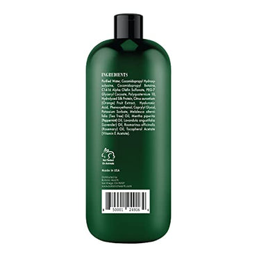 Botanic Hearth Tea Tree Shampoo, Vitamin C, Peppermint, Lavender and Rosemary Oil, Fights Dandruff and Dry Scalp, 16 fl oz