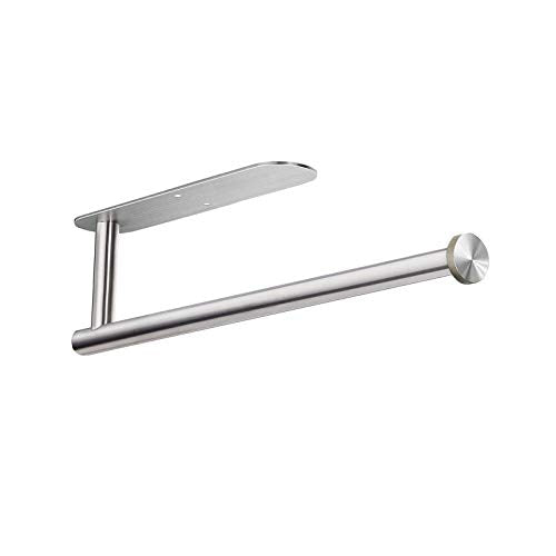 1pc Silver Stainless Steel Kitchen Paper Towel Holder - Self-adhesive Under  Cabinet Paper Towel Rack, Can Be Fixed With Screws