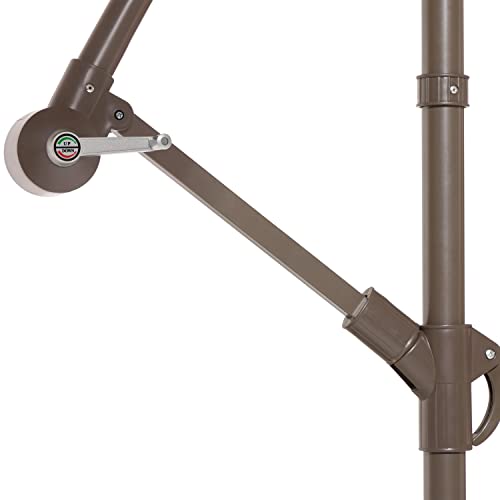 Duck Covers Classic Accessories DUCN2 Weekend Patio Cantilever Umbrella, 10 Foot, Moon Rock