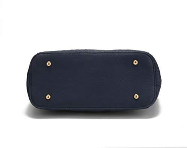 MKF Collection Shoulder Bag for Women, PU Leather Pocketbook Top-Handle Crossbody Purse Tote Satchel Handbag Black