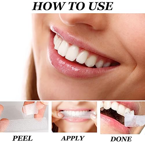 Whitening Strips for Teeth, 42 Upgraded Sensitivity Free Teeth Whitening Strips, Peroxide Free, 21 Treatments, Professional and Safe White Strips