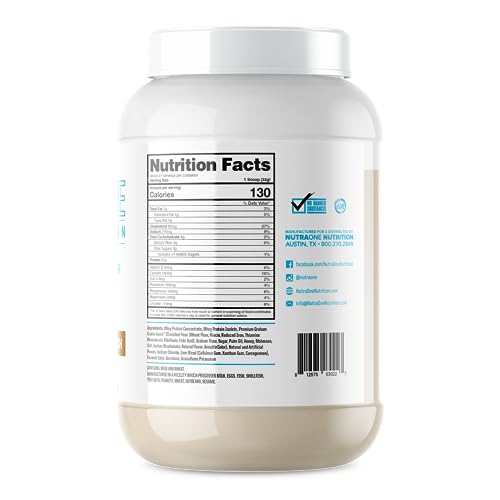 NutraOne ProteinOne Whey Protein Promote Recovery and Build Muscle with a Protein Shake Powder for Men & Women (Caramel Cookie Crunch, 2 LB)
