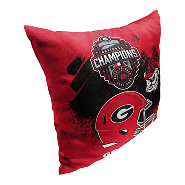 Northwest The Company NCAA Georgia Bulldogs 2022 National Football Champions Pillow, 18" x 18", Achieve