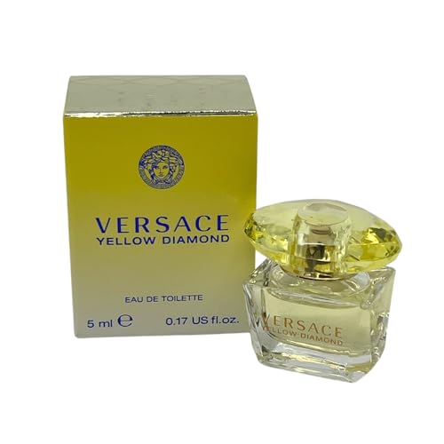 Versace 3-piece Miniatures Fragrance Collection - Bright Crystal Absolu, Bright Crystal, Yellow Diamond - Gift set for Women 0.17 fl oz each