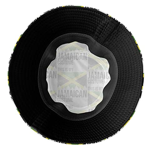 Jamaica Flag Bucket Hat, Unisex Jamerica Hat Outdoor Beach Summer Fisherman Cap for Women Men