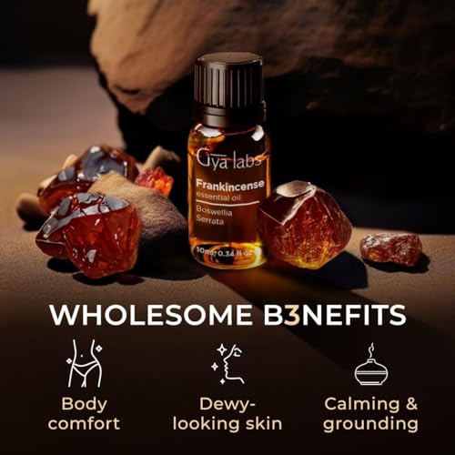 Gya Labs Frankincense Essential Oil for Pain & Body Comfort - for Face & Diffuser - 100% Pure Natural Aromatherapy Oils for Skin (0.34 fl oz)