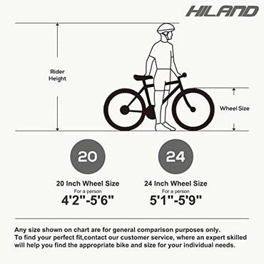 Hiland 20 Inch Kids Mountain Bike for Boys, Girls, Single Speed Kids Bicycles with V Brake and Kickstand Pink