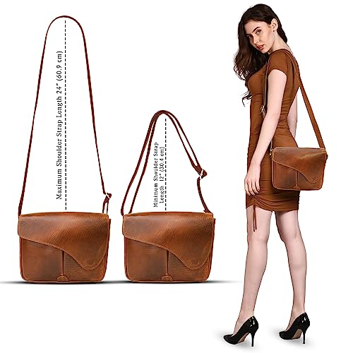 Real Leather Crossbody Bags for Women, Handmade Sling Bag, Adjustable Straps, Trendy Unisex Cross-Shoulder Purses, Snake Print- TAN