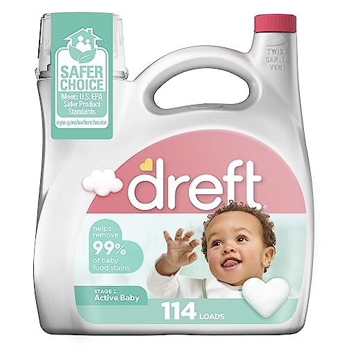 Dreft Stage 2: Active Baby Liquid Laundry Detergent 114 Loads 150 oz