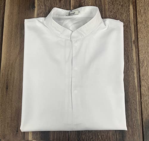 SEA&ALP African Suits for Men Slim Fit Dashiki Long Sleeve Shirt and Pant 2 Piece Attire Traditional Outfits White L