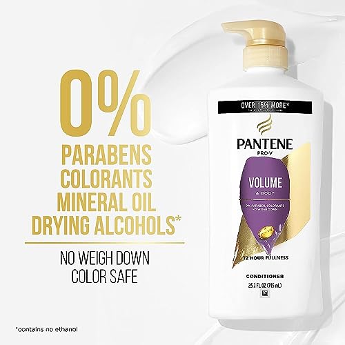 Pantene Shampoo, Conditioner and Hair Treatment Set, Volume & Body for Fine Hair, Safe for Color-Treated Hair