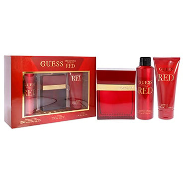 Guess Guess Seductive Homme Red Men 3.4oz EDT Spray, 6.0oz Body Spray, 6.7oz Shower Gel 3 Pc Gift Set