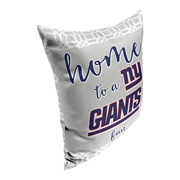 Northwest Official NFL New York Giants Sweet Home Fan Decorative Pillow, Team Colors, 15" x 12"