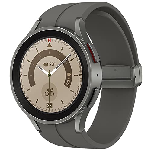 Samsung Galaxy Watch 5 Pro (45mm, WIFI + 4G LTE) 1.4" Super AMOLED Smartwatch GPS Bluetooth with Sleep Coaching, Bioactive Sensor, Water Resistant R925U (Fast Charger Bundle, Gray Titanium) (Refurbished)