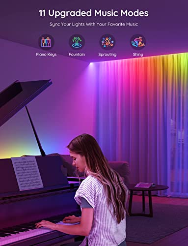 Govee 16.4ft RGBIC LED Strip Lights H617A, Smart LED Lights, App Control with Segmented DIY, Music Sync Mode, Bluetooth Control, Color Changing LED Light Strips for Bedroom, Gaming Room and Desk