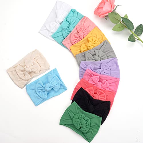 CÉLLOT Super Stretchy Soft Knot Headbands with Hair Bows Head Wrap Hair Accessories For Newborn Baby Girls Infant Toddlers Kids