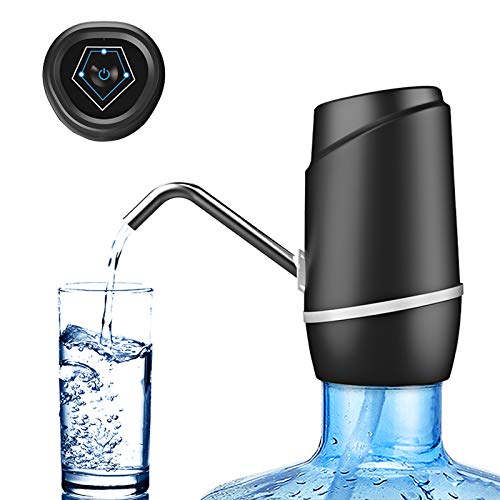 D DATADAGO 5 Gallon Electric Drinking Portable Water Dispenser, Universal USB Charging Water Bottle Pump for 2-5 Gallon with 2 Silicone
