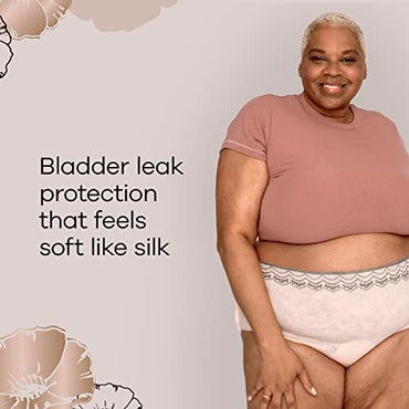 Always Discreet Boutique Adult Incontinence & Postpartum Underwear For Women, High-Rise, Size Small/Medium, Rosy, Maximum Absorbency, Disposable, 12 Count