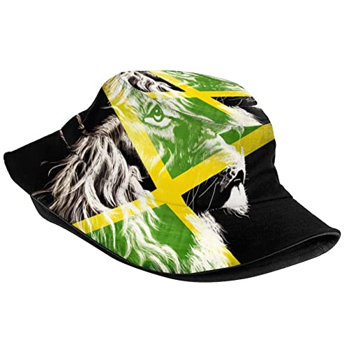 Jamaica Flag Bucket Hat, Unisex Jamerica Hat Outdoor Beach Summer Fisherman Cap for Women Men
