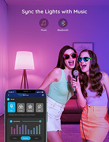Govee Smart Light Bulbs, WiFi Bluetooth Color Changing Light Bulbs, Music Sync, 54 Dynamic Scenes, 16 Million DIY Colors RGB Light Bulbs, Work with Alexa, Google Assistant Home App, 4 Pack