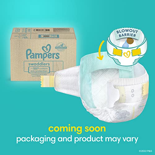 Pampers Swaddlers Newborn Diapers - Size 0, 140 Count, Ultra Soft Disposable Baby Diapers