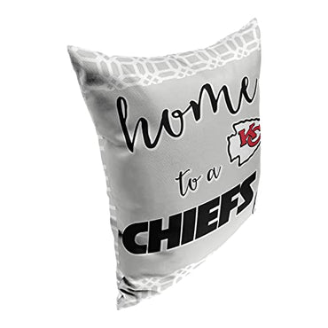 Northwest Official NFL Kansas City Chiefs Sweet Home Fan Decorative Pillow, Team Colors, 15" x 12"