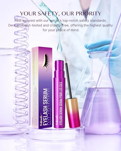 Premium Lash Serum for Eyelash Growth: Viebeauti 3ml Eyelash Serum with Advanced Formula for Longer Fuller and Thicker Luscious Lashes Gift for Women