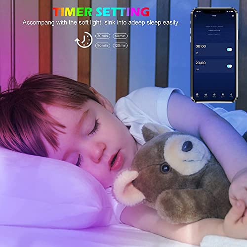 Tenmiro Led Lights for Bedroom 100ft (2 Rolls of 50ft) Music Sync Color Changing Strip Lights with Remote and App Control RGB Strip, for Room Home Party Decoration