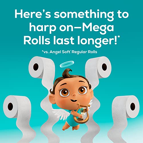 Angel Soft Toilet Paper, 8 Mega Rolls with Evergreen Scented Tube