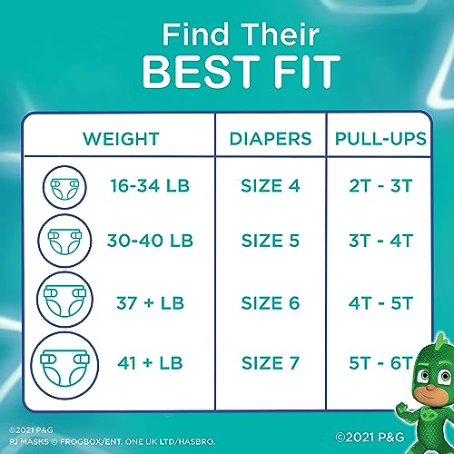 Pampers Easy Ups Boys & Girls Potty Training Pants - Size 5T-6T, 84 Count, Training Underwear