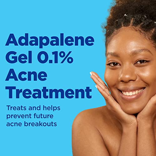 Differin Acne Treatment Gel, 30 Day Supply, Retinoid Treatment for Face with 0.1% Adapalene, Gentle Skin Care for Acne Prone Sensitive Skin, 15g Tube