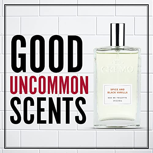Cremo Spice & Black Vanilla Cologne Spray, An Explosion of Vibrant Spices, Tobacco and Black Vanilla, 3.4 Fl Oz