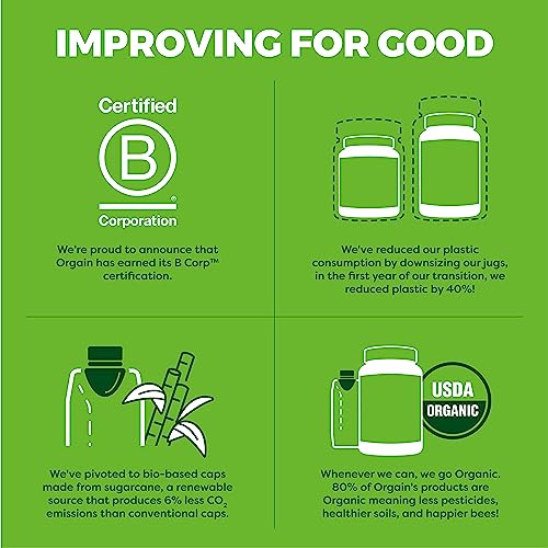 Orgain Organic Greens Powder + 50 Superfoods, Original - 1 Billion Probiotics for Gut Health, Antioxidants, Vegan, Plant Based, Gluten Free, Non GMO, Dairy Free Juice & Smoothie Mix - 0.62lb