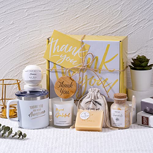 Thank You Gifts for Women Spa Thoughtful Unique Office Gifts for Coworkers Nurse Friends Men Boss Employee Secretary Hostess Teacher Mom Her Appreciation Gift Boxes Coffee Mug Holiday Gifts Basket