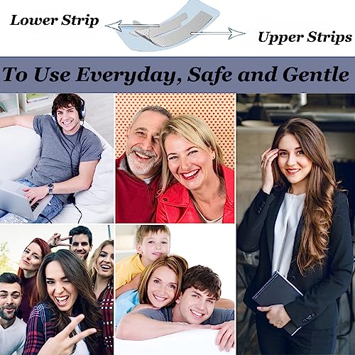 Whitening Strips for Teeth, 42 Upgraded Sensitivity Free Teeth Whitening Strips, Peroxide Free, 21 Treatments, Professional and Safe White Strips