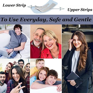 Whitening Strips for Teeth, 42 Upgraded Sensitivity Free Teeth Whitening Strips, Peroxide Free, 21 Treatments, Professional and Safe White Strips
