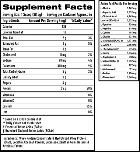 1UP Nutrition - Whey Protein, 100% Hydrolyzed Whey Protein Isolate Concentrate, 2.06 Lbs. (Peanut Butter and Chocolate)