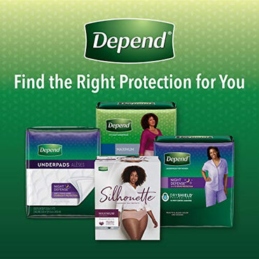 Depend FIT-FLEX Incontinence Underwear For Women, Disposable, Maximum Absorbency, Medium, Blush, 56 Count (2 Packs of 28) (Packaging May Vary)