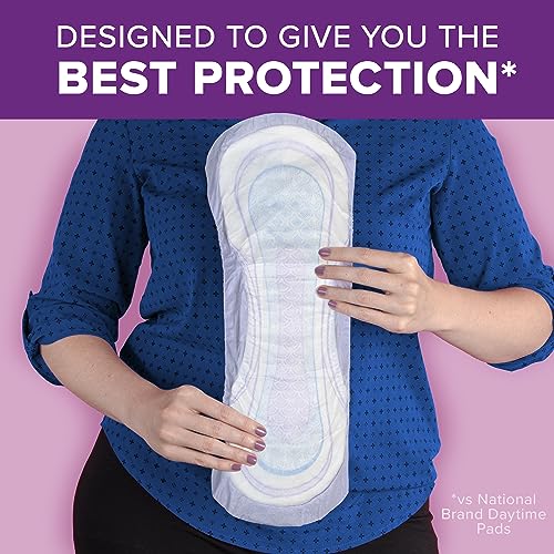 Poise Incontinence Pads & Postpartum Incontinence Pads, 7 Drop Ultra Absorbency, Long Length, 39 Count, Packaging May Vary