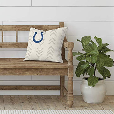 Pegasus Sports NFL Team Wordmark Decorative Throw Pillow- Indianapolis Colts, Team Color, 18x18