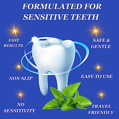 Whitening Strips for Teeth, 42 Upgraded Sensitivity Free Teeth Whitening Strips, Peroxide Free, 21 Treatments, Professional and Safe White Strips