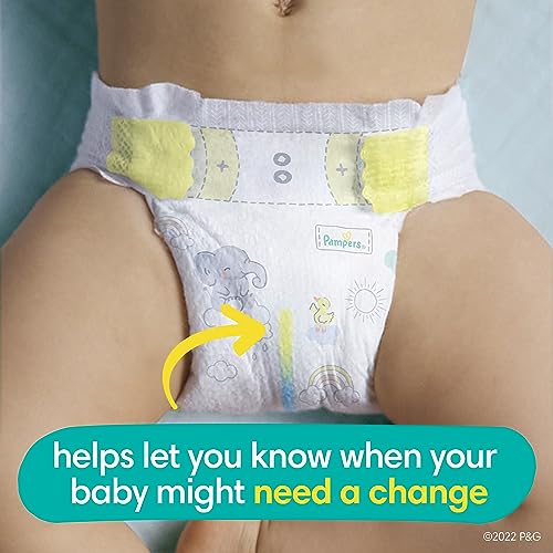 Pampers Swaddlers Diapers - Size 1, 32 Count, Ultra Soft Disposable Baby Diapers