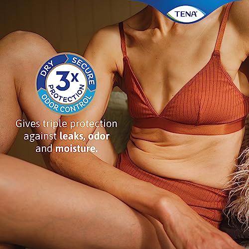 TENA Incontinence Pads, Bladder Control & Postpartum for Women, Overnight Absorbency, Extra Coverage, Intimates - 84 Count