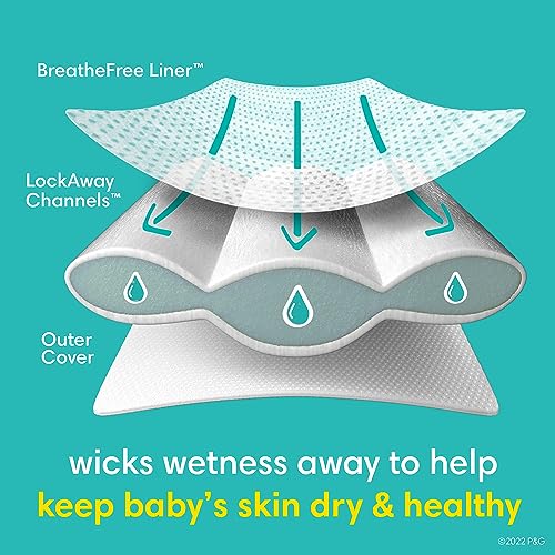 Pampers Swaddlers Diapers - Size 1, 32 Count, Ultra Soft Disposable Baby Diapers